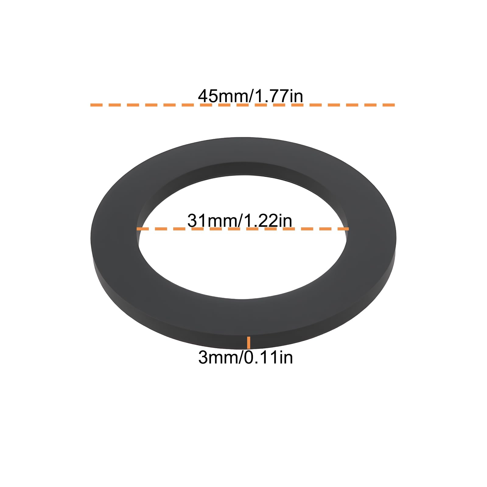 OTOTEC 10x Joints Toriques étanches en EPDM 45 X 31 X 3 Mm Compatible avec Grundfos Wilo La Pompe de Circulation de Chauffage Central