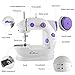 HAITRAL HT-CS141WPU Portable Sewing Machine Adjustable 2-Speed Double Thread Electric Crafting Mending Machine with Foot Pedal