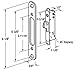 FPL #3-45-S Sliding Glass Door Replacement Mortise Lock with Adapter Plate, 5-3/8” Screw Holes, 45 Degree Keyway- YZD Plating