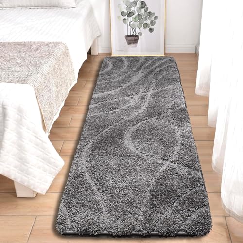 Image of 2x4 feet Soft Runner Rug for Living Room and Bedroom, Modern Indoor Floor Carpet with Non-Slip Backing, Comfortable Decorative Home Decor Rug, Easy Clean & Durable- (Zero Grey, Rectangular)