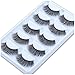 HICOCU False Lashes Faux 5Pairs Lashes Wispies Eyelashes 100% Handmade Reusable Wispies Fake Eyelashes