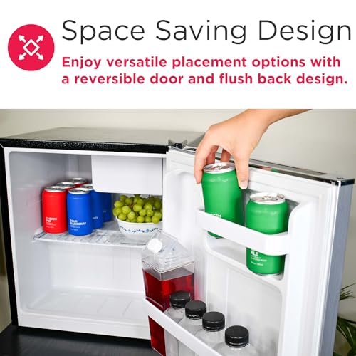 Image of Frigidaire EFR182 1.6 cu ft Stainless Steel Mini Fridge. Perfect for Home or The Office. Platinum Series, 1.8