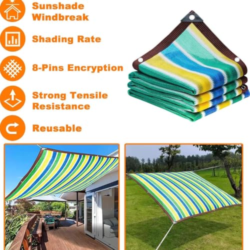 Toldo vela de HDPE multicolor de 3x4 metros para terraza 6