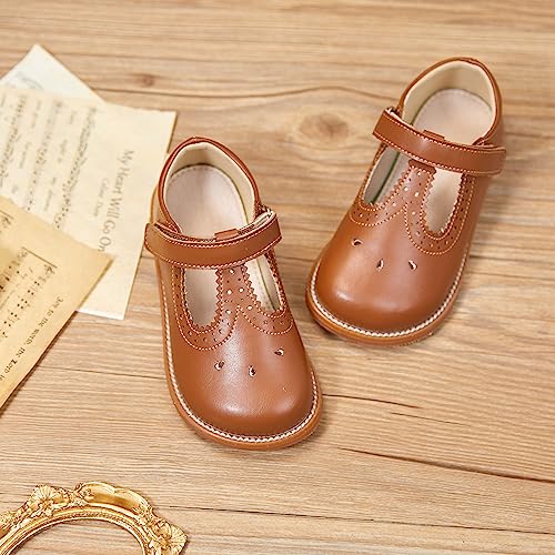 Image of GINFIVE Toddler Girls Mary Jane School Oxford Dress Flat Shoes for Wedding