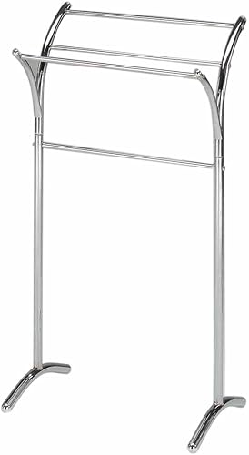 King's Brand Furniture-3 niveles de metal independiente toallero organizador para toallas de baño, cromado