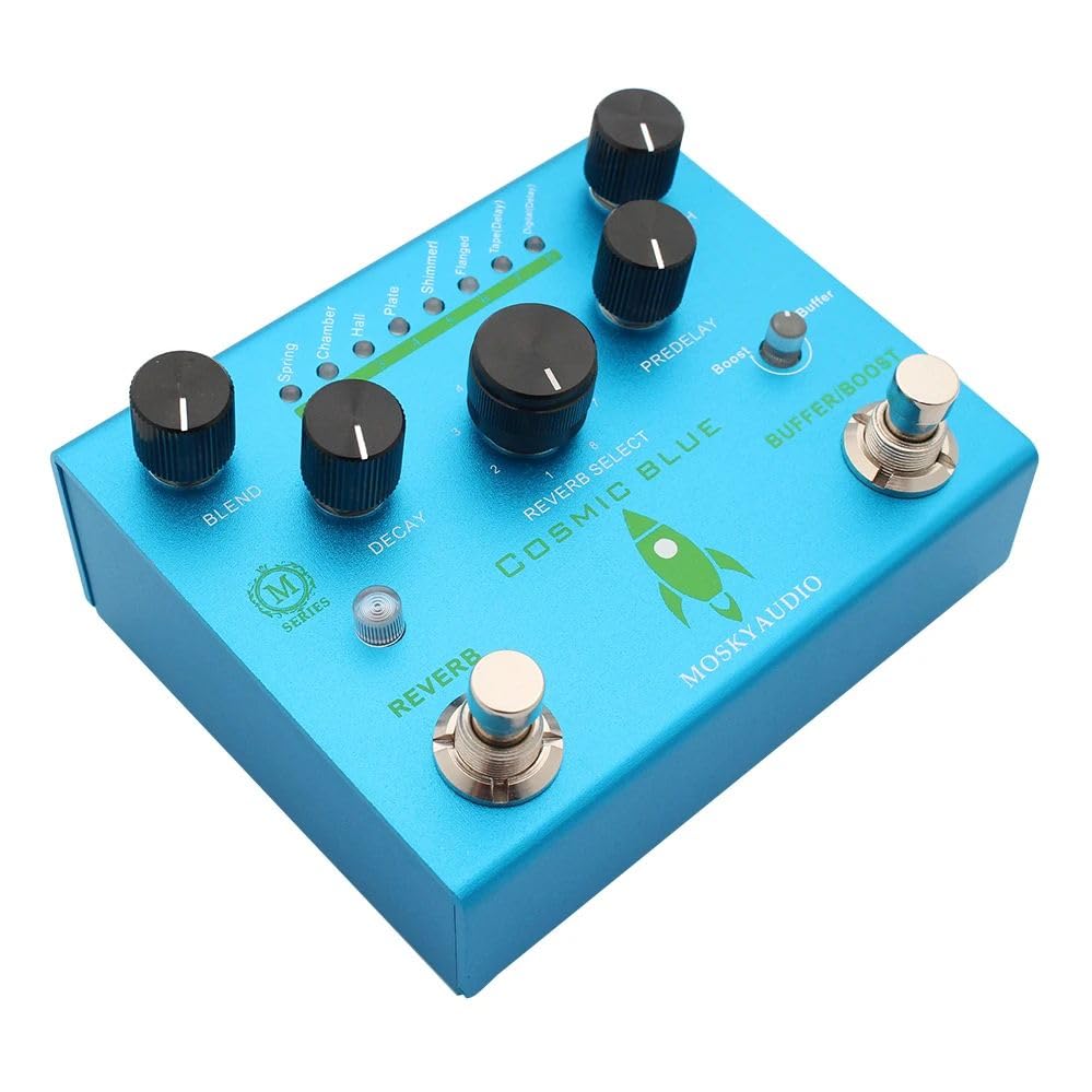 Amazon.com: COSMIC BLUE Digital Reverb Guitar Effect Pedal with