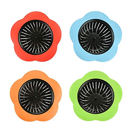 QuiCi 2-Paquete de Cocina en Forma de Flor Catcher Fregadero de Agua Colador de Filtro Tapón de Drenaje de Piso Baño Catcher Tapón de Drenaje