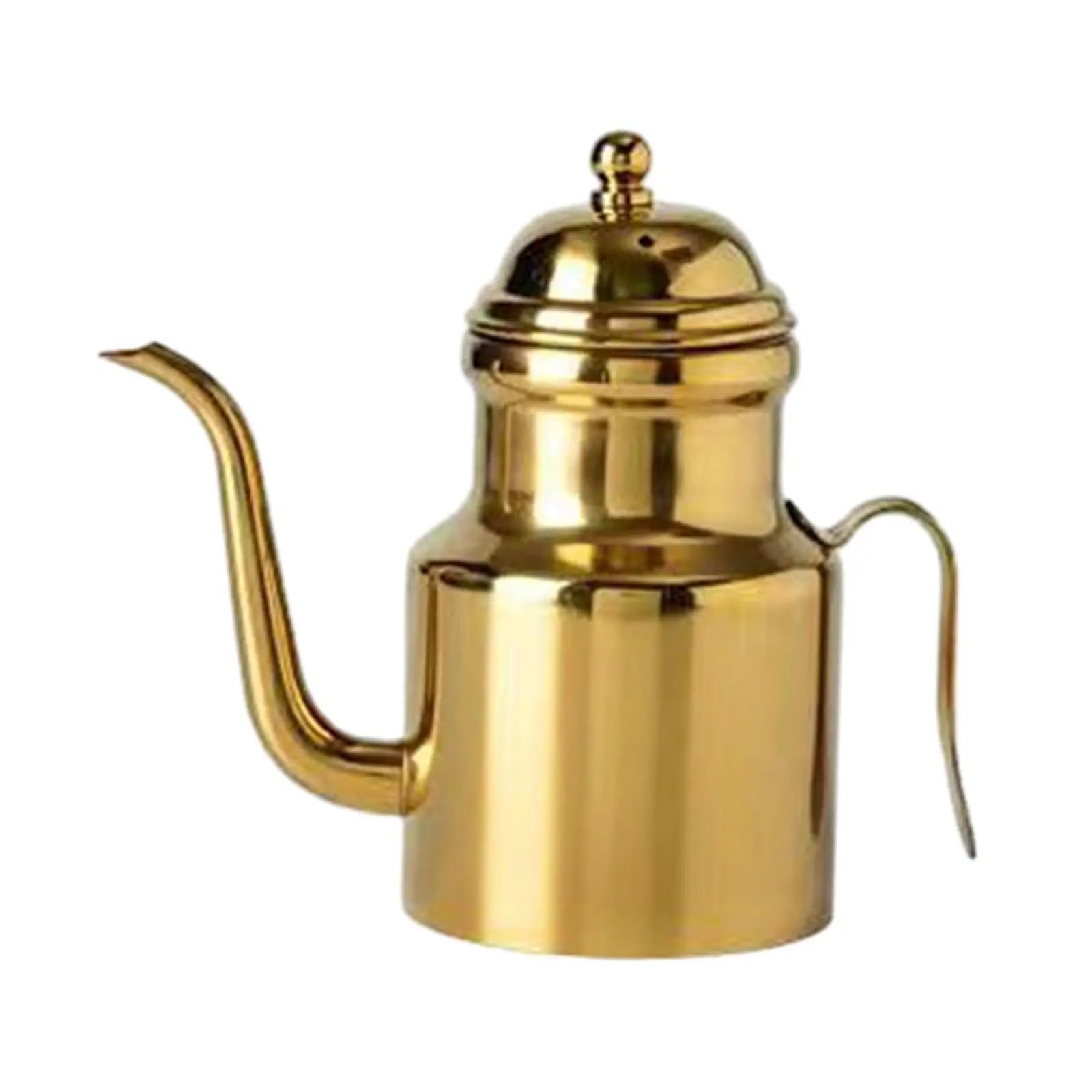 Bottiglia Dispenser Olio for Cucinare E Barbecue Con Manico Coperchio In Acciaio Inox(Golden 500ml)