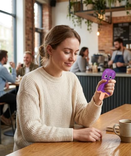 Image of 2Pcs Cheese Squishy, Taba Squishy, Dumpling Squishy-Stretchy Food-Shaped Sensory (Purple)