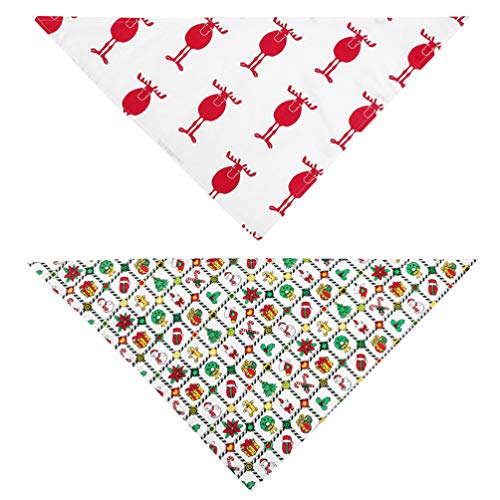 ULTECHNOVO 4 PeÃ§as de Natal Cachecol Cachecol Pet Bandana Pet Cachecol LenÃ§o Triangular Bibs Fanta