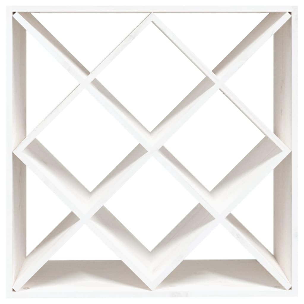vidaXL Armoire à Vin Porte-Bouteilles Étagère à Vin Range-Bouteilles Meuble de Rangement Maison Intérieur Blanc 62x25x62 cm Bois de Pin Massif