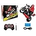 RC Motorcycle, voiture de contrôle à distance, motocyclettes d'équilibre automobile, moto à grande vitesse avec cavalier détachable, rotation 360 °, longue durée de vie de la batterie, cadeau pour enf