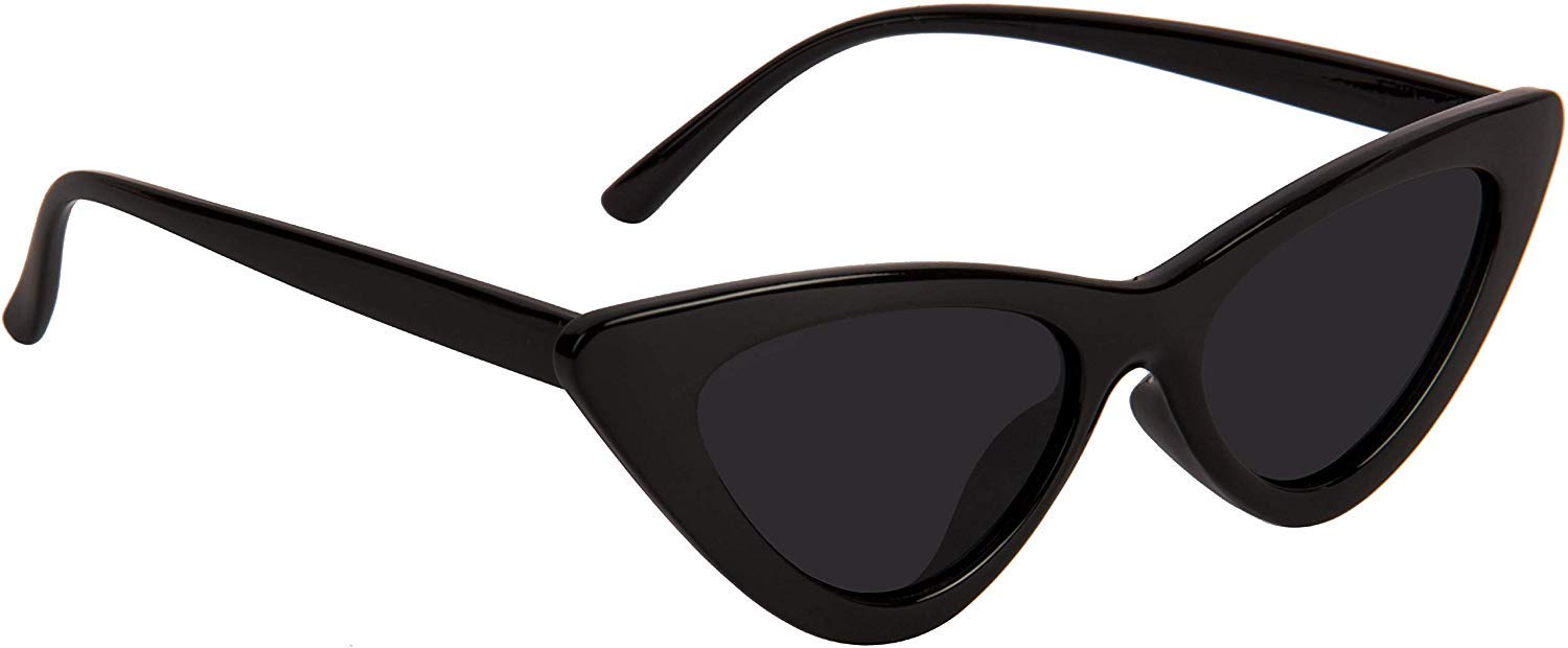 RoshfortWomen Cat eye UV Protected Sunglasses Lens Black Medium (E-2, Black)