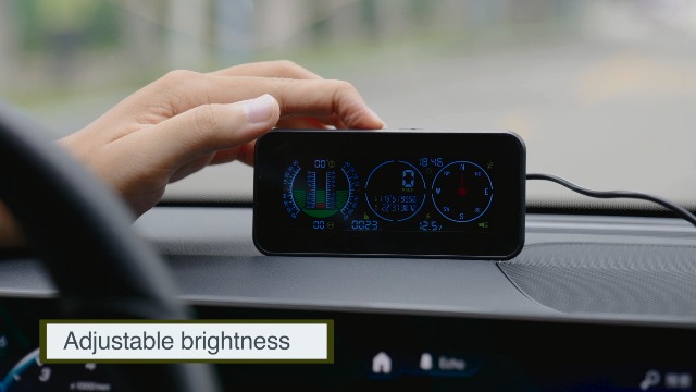 Inclinometro Digitale Auto - Monitor Angolo Beccheggio E Rollio Con Allarme - Foto 3