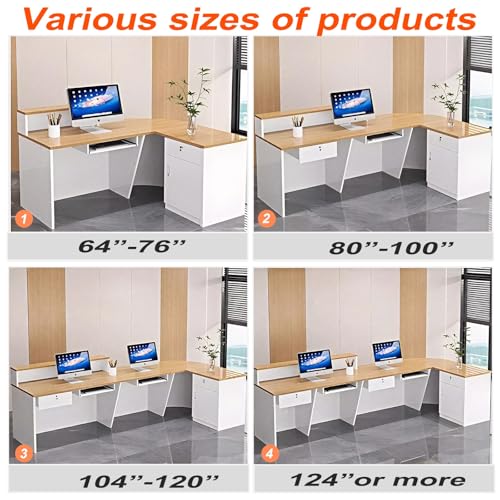 Reception Desk with Counterr, Lockable Drawers and Storage,Shopping Mall Office Cashier Receptionist Desk for Receptionists in Offices, Retail Stores, Lobbies, Shops