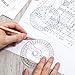 360° Protractor, 2 Pack Plastic Protractors Plastic Math Circle Protractors Clear Math Map Protractor Ruler Mathematical Drafting Tools for Geometry Drawing and Drafting School Classroom Supplies