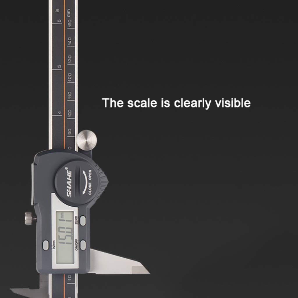 Suwalizki Elektroniczny Cyfrowy Cyfrowy Zacisk Ze Stali Nierdzewnej Vernier Caliper High Precision Industrial Pomiar Narzędzia Zakres: 0-150mm