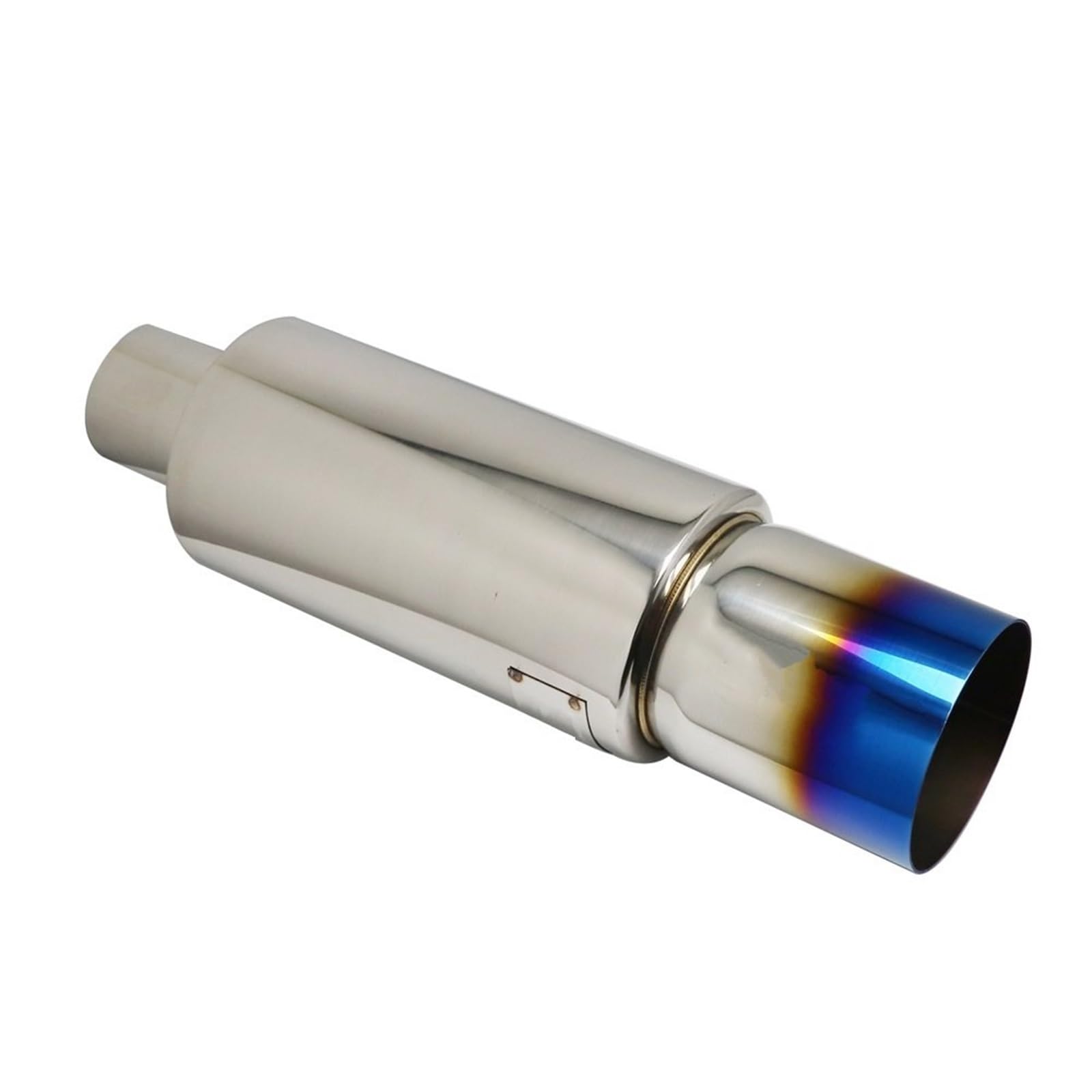 Car Silencer Układy wydechowe motocykla samochodowego końcówka tłumika uniwersalna stal nierdzewna ID 51 MM 57 63 wylot 90mm stylizacja tłumik rura wydechowa(Silver 57mm)