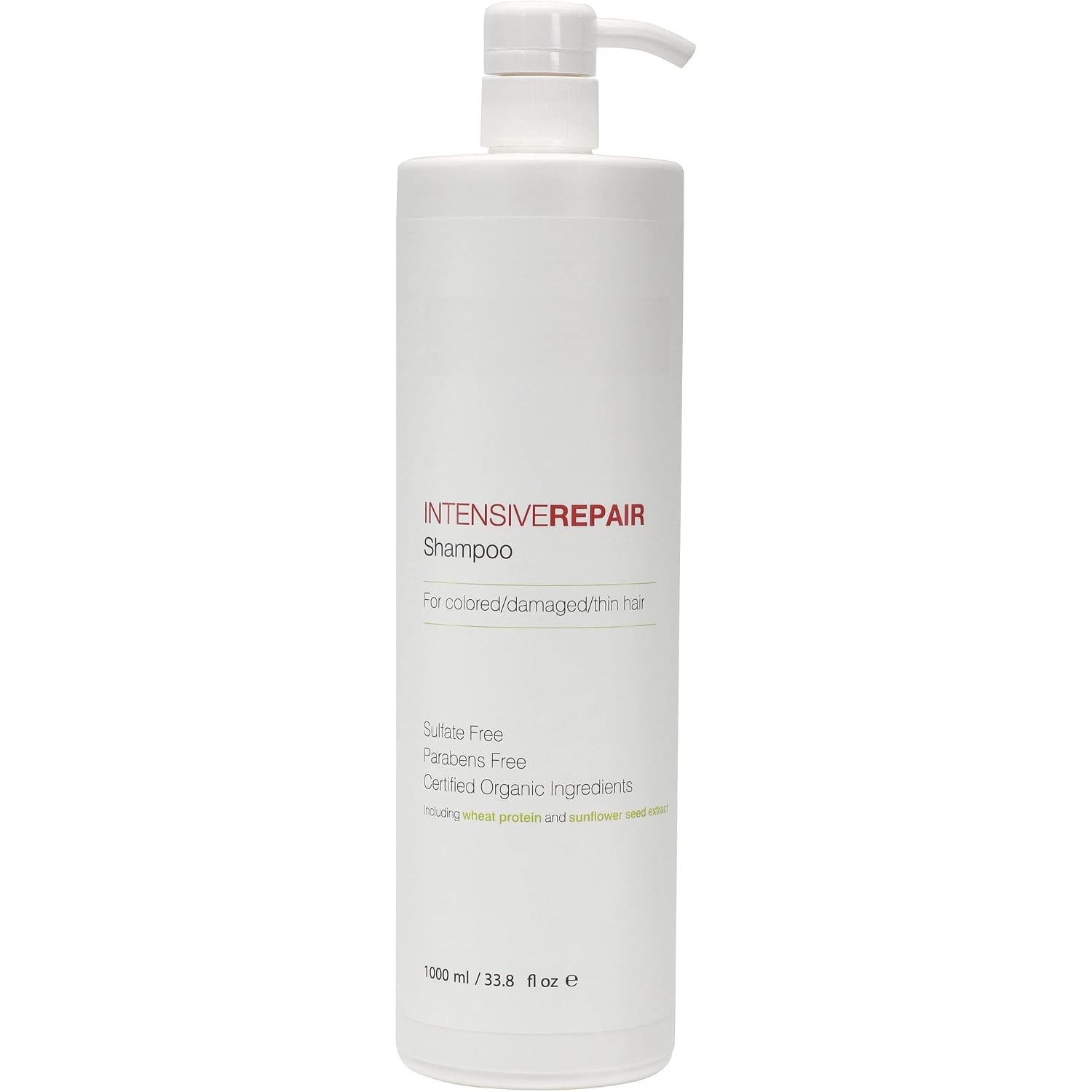 ONC INTENSIVEREPAIR Sulfate-Free Shampoo 33.8 fl. oz. 1000 ml Safe for Color Treated Hair, Paraben-Free, Low pH, Use with Healthier Hair Color Dye, Prolongs Life of All Hair Color Dye