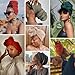 COOKOO 2 Piece Stretch Head Wrap Hijab Extra Jersey Turban Long Solid Color African Head Scarf Long Scarf Fashion Head Scarfs Lightweight Breathable Head Bands for Women(Black+White)