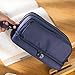 MAMUNU Large Capacity Pencil Case 4 Compartments, Pencil Pouch Bag with Zipper Portable Handle, Pen Case Bag Stationery Organizer for Office College School Adults Teen Girls Boys Men Women, Dark Blue