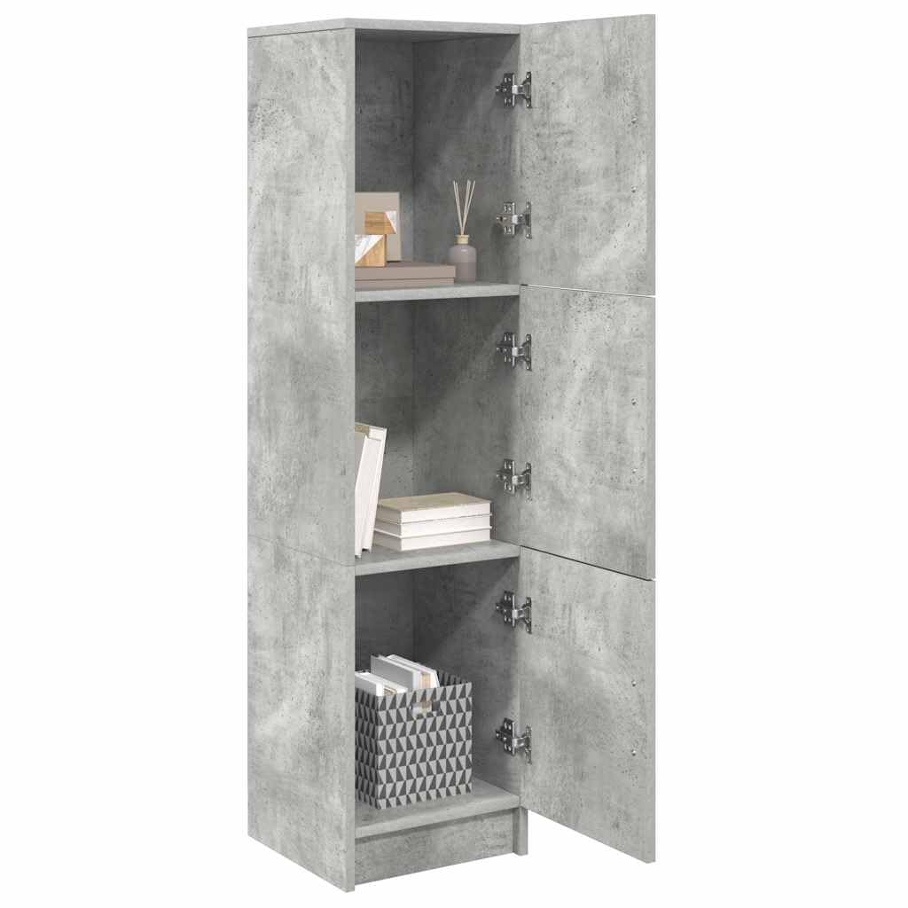 vidaXL Highboard Concrete Grey 31.5 x 32 x 122.5 cm, Modern, Rectangular Highboard Furniture for Living Room, Efficient Storage Cabinet, Minimalist Design, Stylish Home Decor