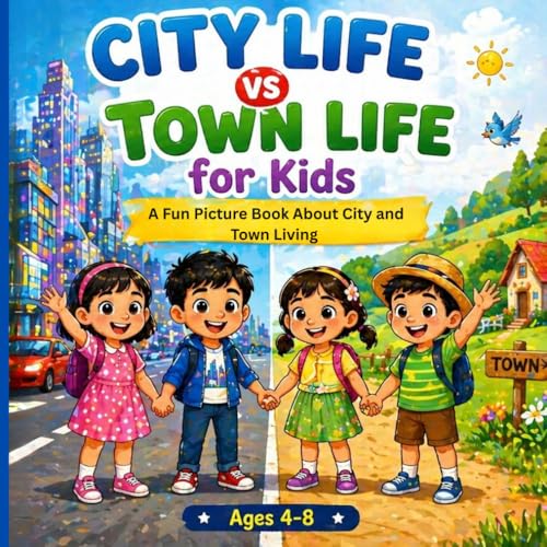CITY LIFE VS TOWN LIFE FOR KIDS: A Fun Picture Book About City and Town Living