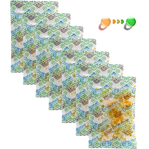 Wisesorb 100pcs 5 Gram Food Safe Desiccant Pack, Indicating Silica Gel Packets -Silica Gel Moisture Absorbers for Storage, Silica Packets