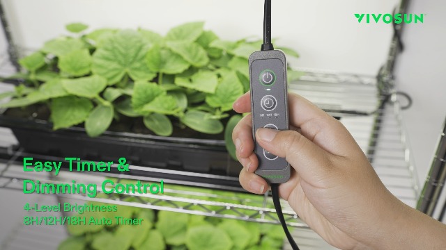 Image of VIVOSUN T5 Grow Lights for Indoor Plants, 5000K Full Spectrum, 2FT | 60W (4 x 15W), 4-Pack, Timer & Dimming Controller, SGS Compatible, Linkable