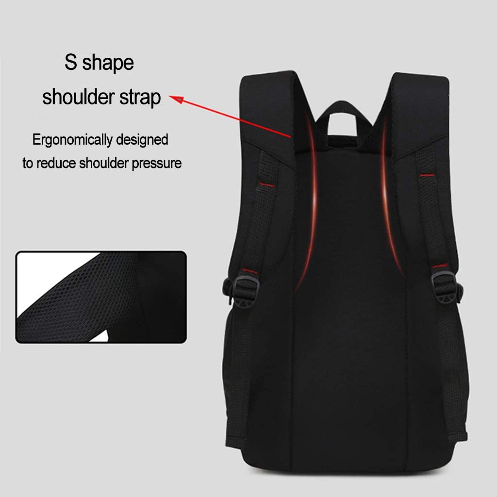 ESNY Zaino per Borsa della Scuola Nera per Ragazzi Ragazze Adolescenti, Primario/secondario/liceo per Studenti per Laptop da Viaggio da Viaggio per Laptop Uomini di Grand Black