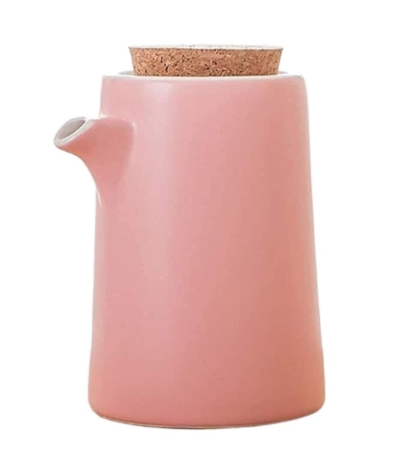 Set Olio e aceto Dispenser di Olio e aceto, Bottiglia da Tavolo-Salsa di soia o ampolla di aceto-condimento Liquido for Cena in Ceramica Oliera(Pink)