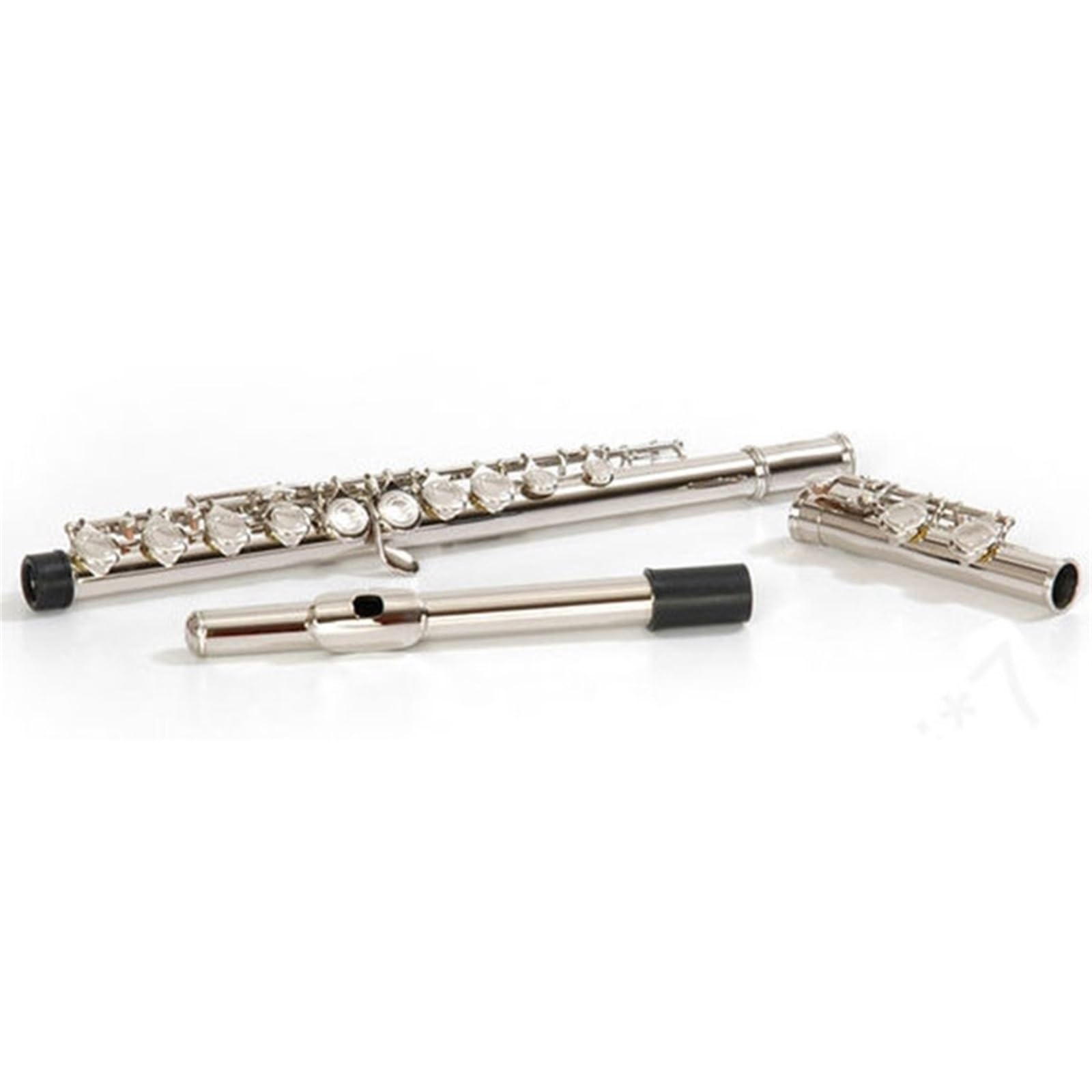 flauto traverso Flauto Placcato Argento A 16 Fori Chiusi Con Chiave E Chiave C Flauto In Metallo Flauto In Rame Bianco