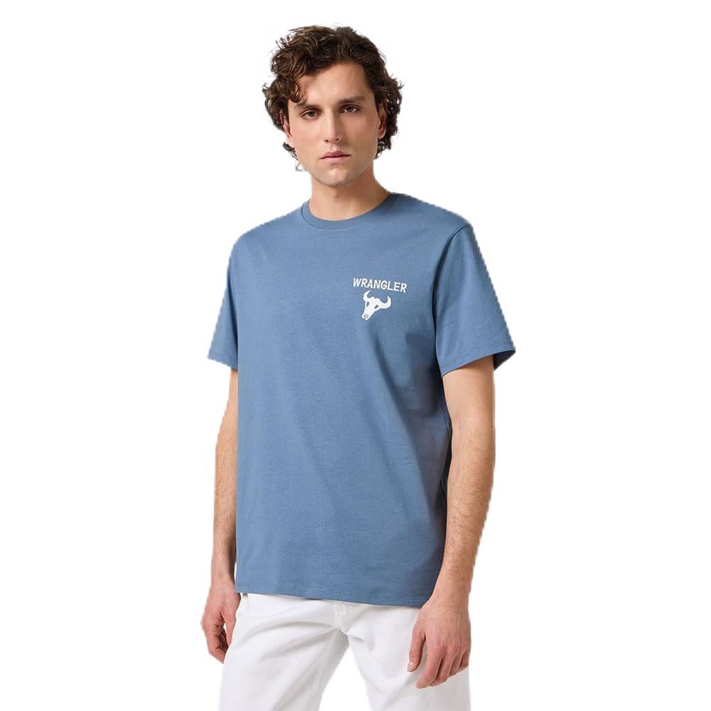 Wrangler Graphic Tee, Blue (Dusty Blue), M