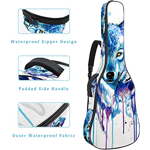 Housse de Guitare, Euit de Guitare en Tissu Oxford Impermeable avec Sangles Reglables pour 42″41″40″ Guitares Loup aquarelle 108.9×42.9×11.9 cm - Les Beatles, Paul McCartney, John Lennon, RIngo Starr, George Harrison Housse de Guitare, Euit de Guitare en Tissu Oxford Impermeable avec Sangles Reglables pour 42"41"40" Guitares Loup aquarelle 108.9x42.9x11.9 cm – Image 5