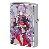銅製ライターケース かわいい アニメ柄 キャラクター柄 戦国乙女 カシン居士 和服 浴衣/収納 Zippo/ジッポー専用 防錆 たばこ用具 グッズ 小型ライター専用交換用外側