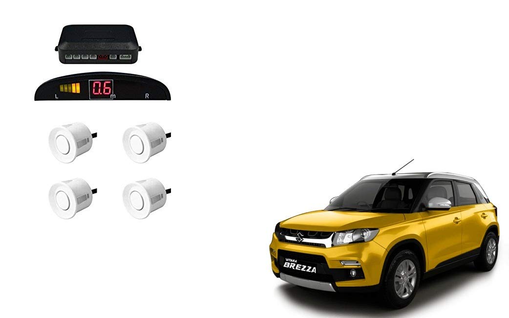 Skynex White Parking Sensor Set of 4 for Maruti Suzuki Vitara Brezza