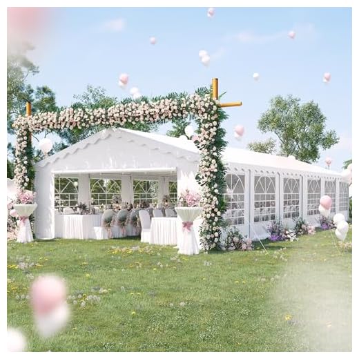 PEAKTOP OUTDOOR 20'X40' Party Tent Heavy Duty Wedding Tent Outdoor Gazebo Event Shelter Canopy with Carry Bags