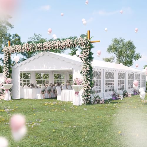 PEAKTOP OUTDOOR 20'X40' Party Tent Heavy Duty Wedding Tent Outdoor Gazebo Event Shelter Canopy with Carry Bags