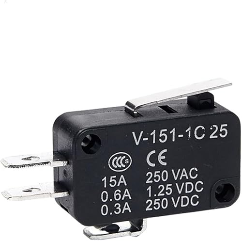 Miniatura 4 de HEXEH Interruptor de límite Micro Interruptores de viaje de límite de contacto plateado autorreset momentáneo V-15 V-151 V-152 V-153 V-154 V-155