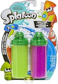 World of Nintendo Splatoon Splattershot Refill 2-Pack, Lime Green/Purple Slime