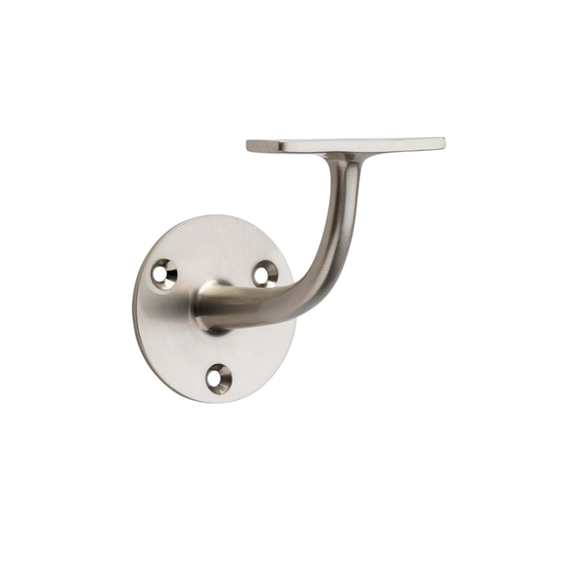 Alexander & Wilks Satin Nickel Architectural Handrail Bracket 80Mm