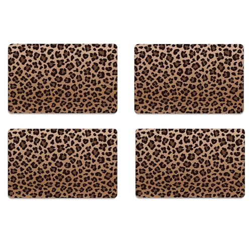 Brown Leopard Pattern Card Skin Sticker Compatible for Debit Card, Credit Card, Transportation Card, Key Card, Vinyl Decal (Dark Leopard)