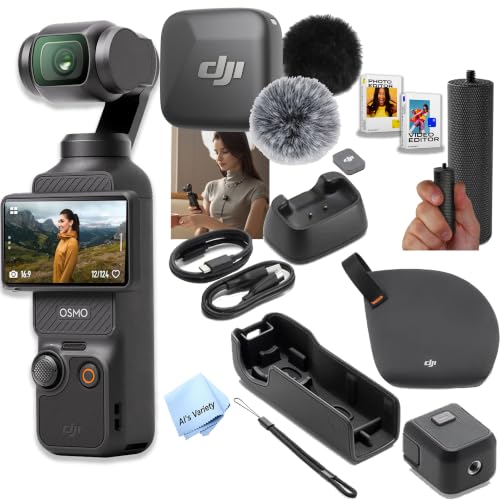 Image of DJI Osmo Pocket 3 Vlog Combo, Vlogging Camera with 1'' CMOS & 4K /120fps for YouTube, Mic Mini Transmitter + Software and More (Vlogging Bundle)