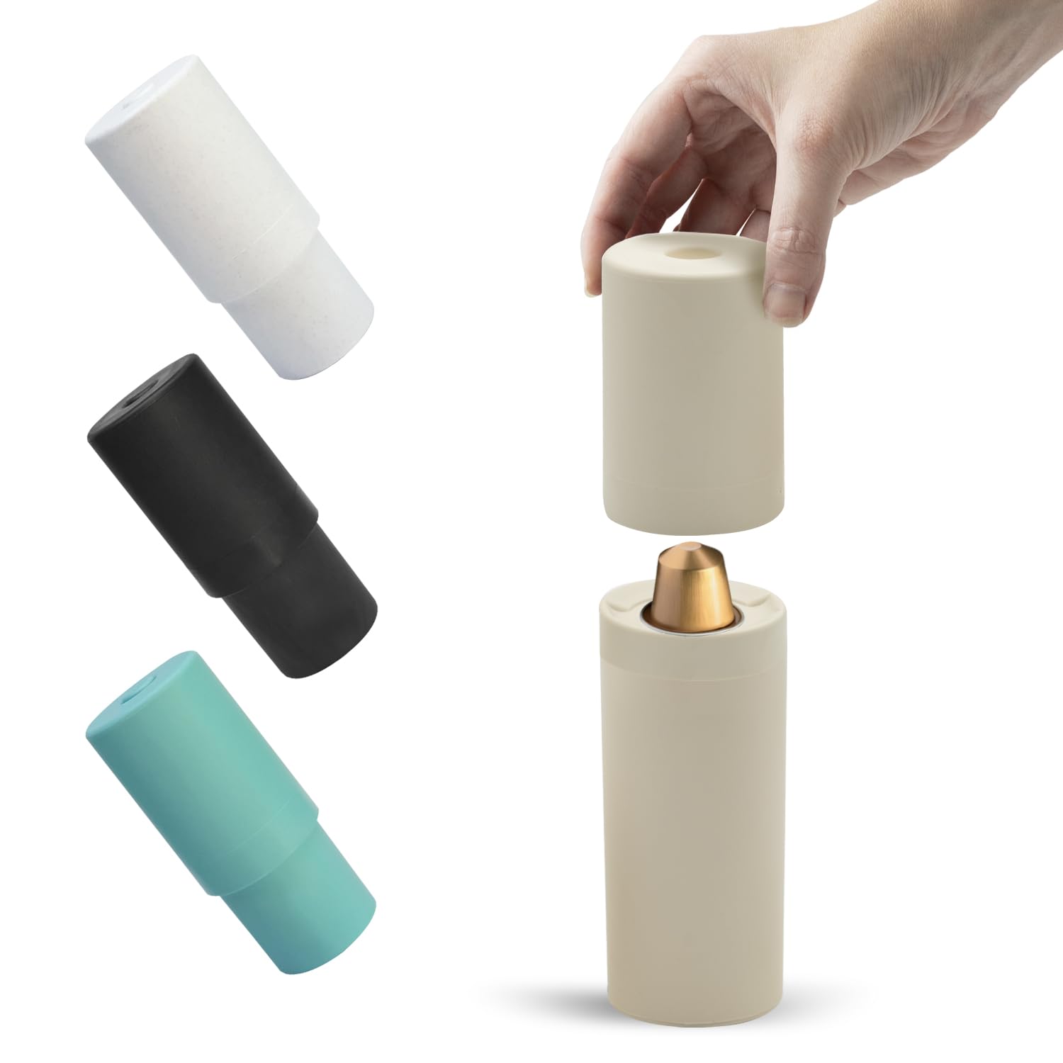 "Riciclatore di capsule di caffè in alluminio compatibile con Nespresso originale | Apri, svuota e ricicla facilmente le tue capsule di caffè | con spazio per 12 capsule"