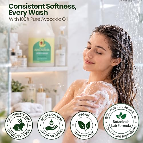 Image of Ginger Lily Farms 100% Pure Avocado Oil Body Wash, 128oz