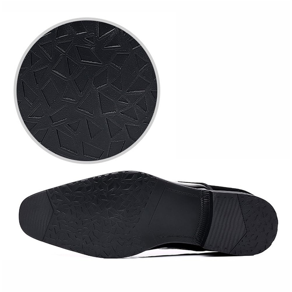 Mocassini Eleganti da Uomo in Pelle Verniciata Classici Stringati Business Scarpe Oxford da Sposa