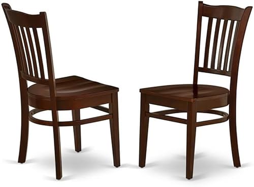 Miniatura 16 de East West Furniture ANGR3-LWH-W Juego de mesa y sillas de cocina de 3 piezas contiene una mesa de comedor redonda con pedestal y 2 sillas de asiento