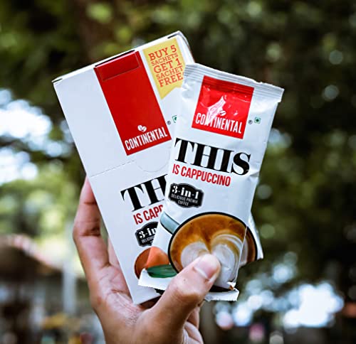 Image of Continental THIS Cappuccino 3 in 1 Premix Instant Coffee 110g (22g*5 Sachets) (PACK OF 2)