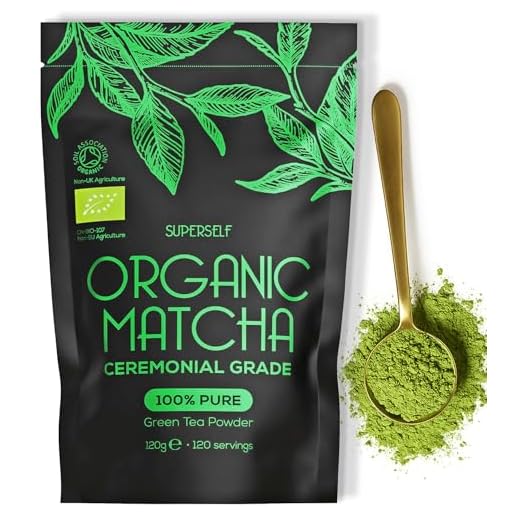 Organic Matcha Green Tea Powder - Ceremonial Grade - 120g (120 servings) - 100% Pure Premium Ground Tea Leaves - Vegan