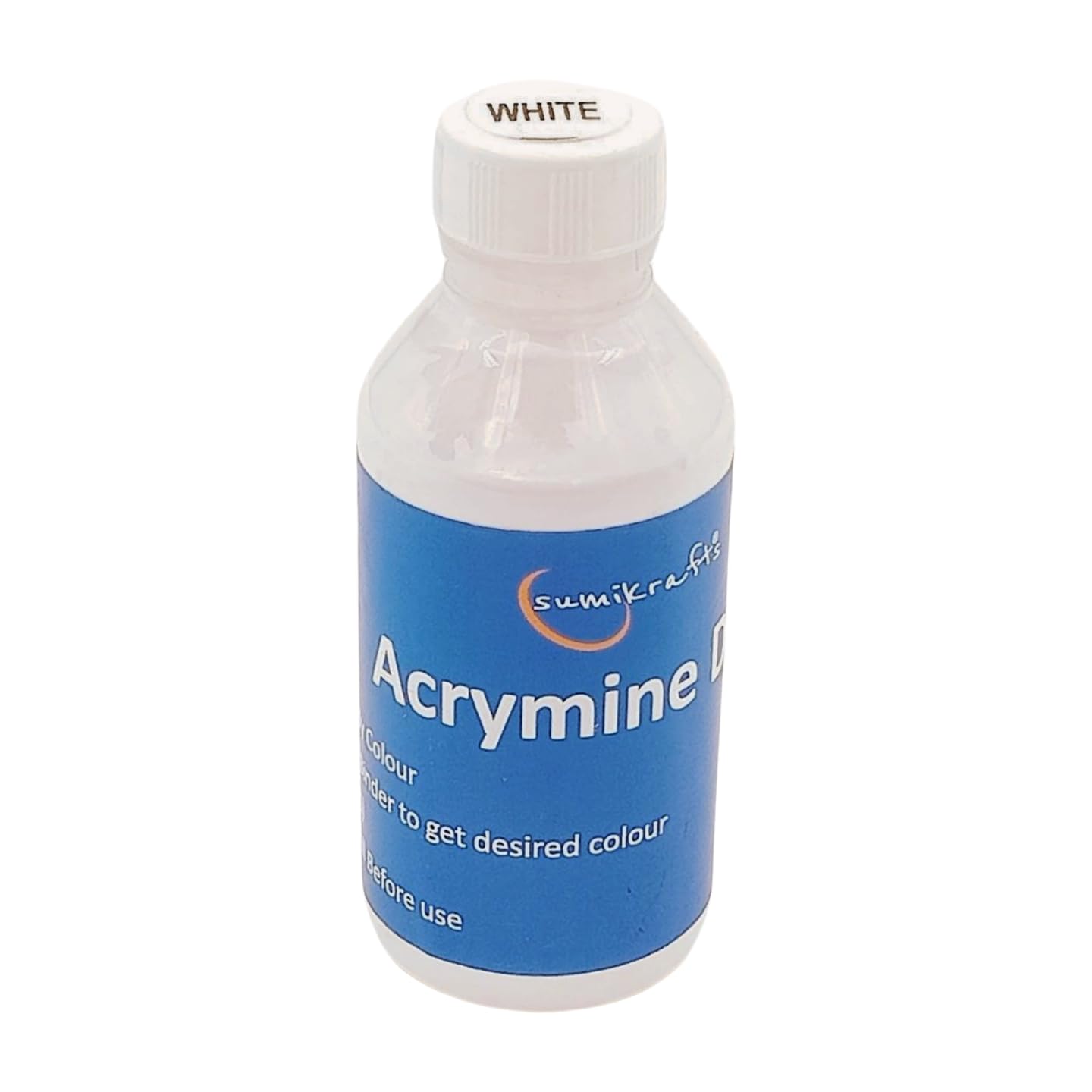 sumikrafts acrymine dye White 100ml for Fabric Printing-Screen Printing–Block Printing-Arts and Crafts